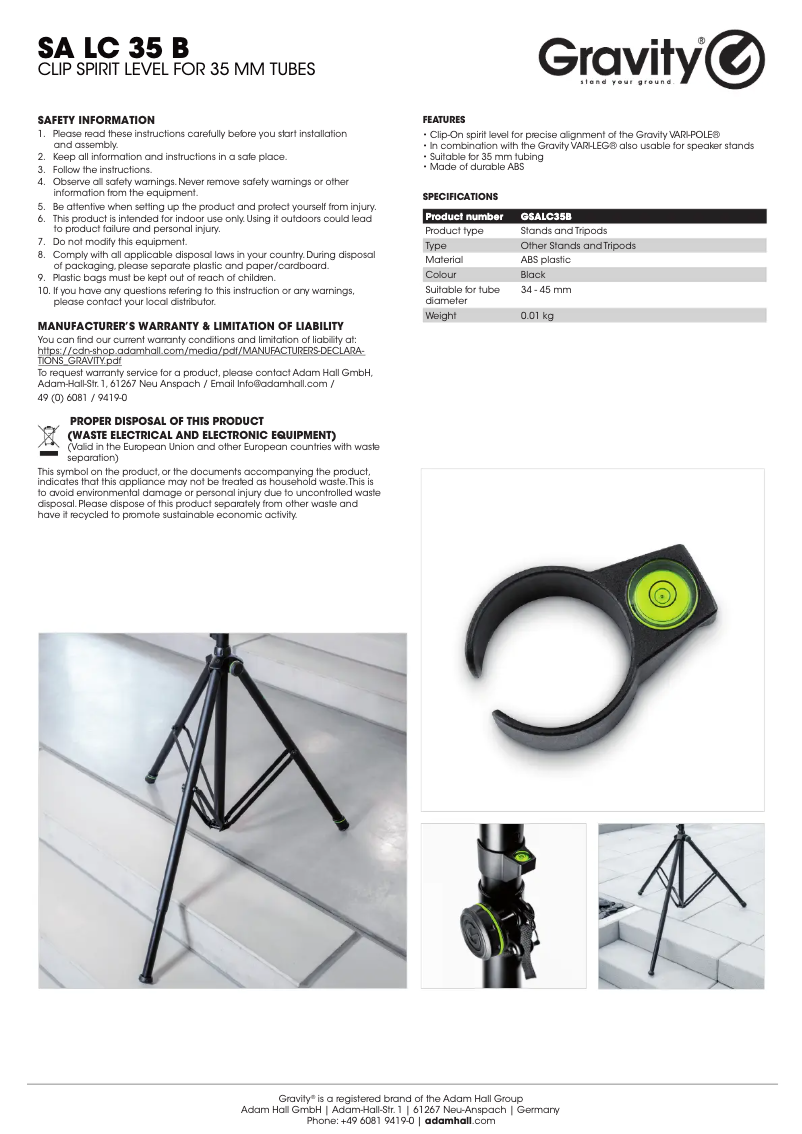Image de la première page du manuel de l'appareil SA LC 35 B