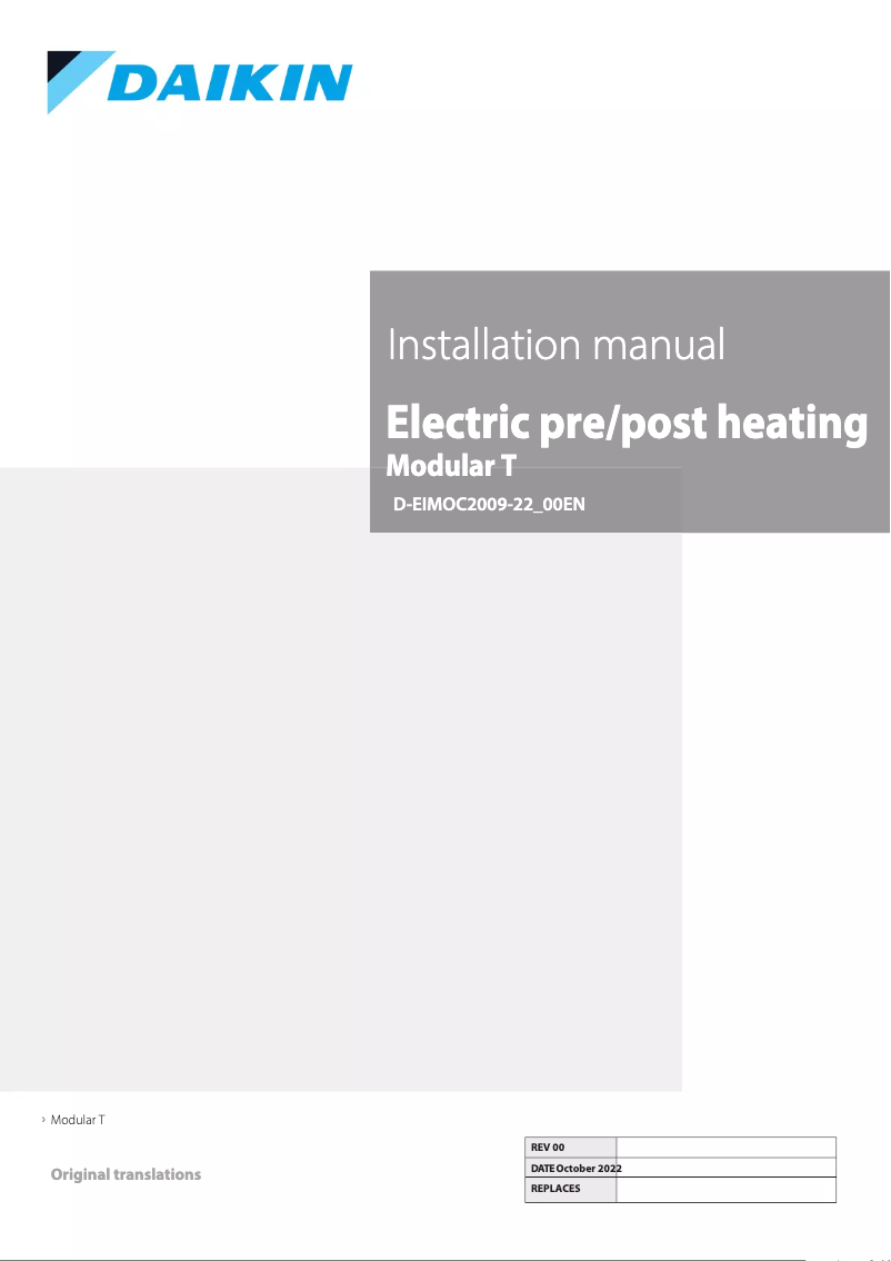 Page 1 de la notice Guide d'installation Daikin ATB04RAMNADBT00