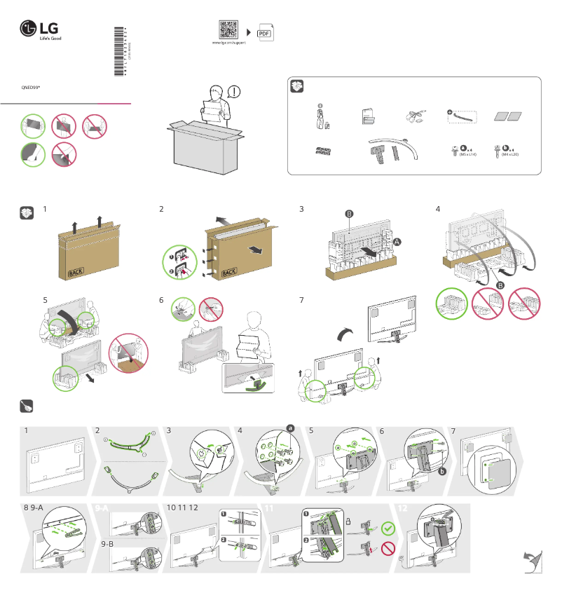 Image de la première page du manuel de l'appareil 86QNED996PB