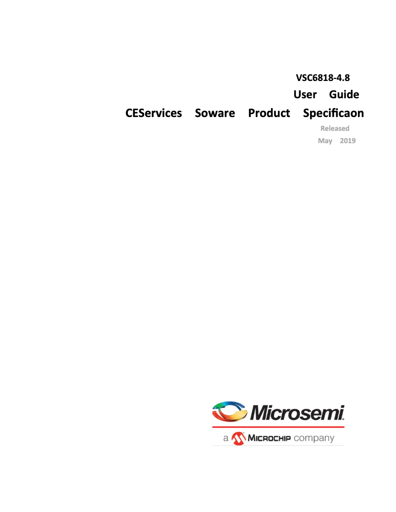 Página 1 del manual Manual de usuario Microchip VSC6818