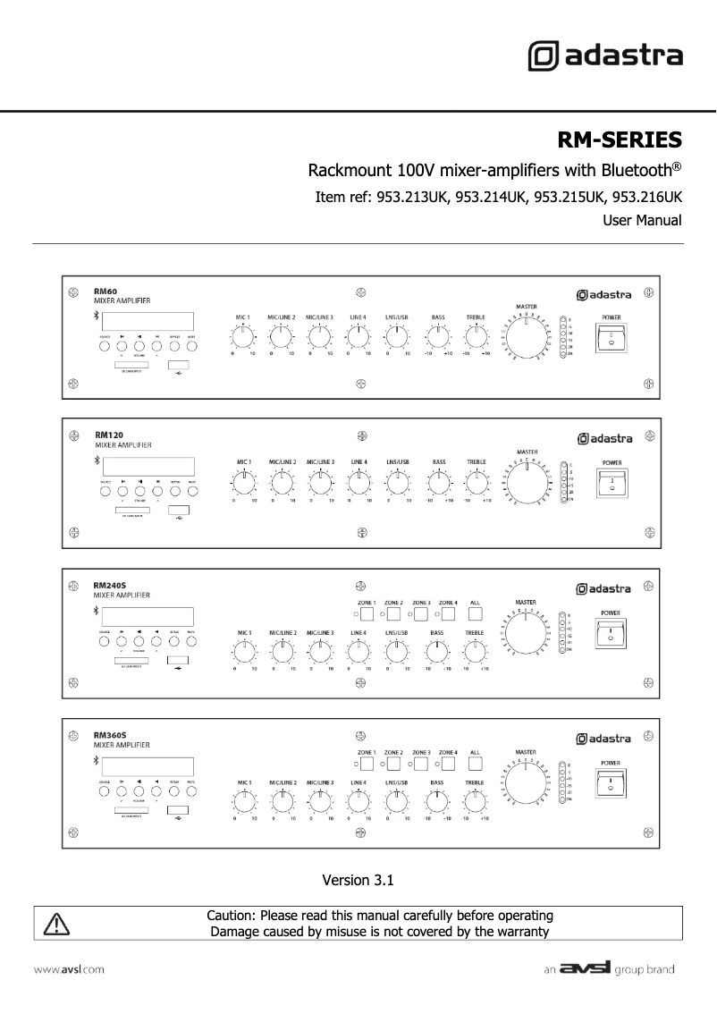 Image de la première page du manuel de l'appareil RM120