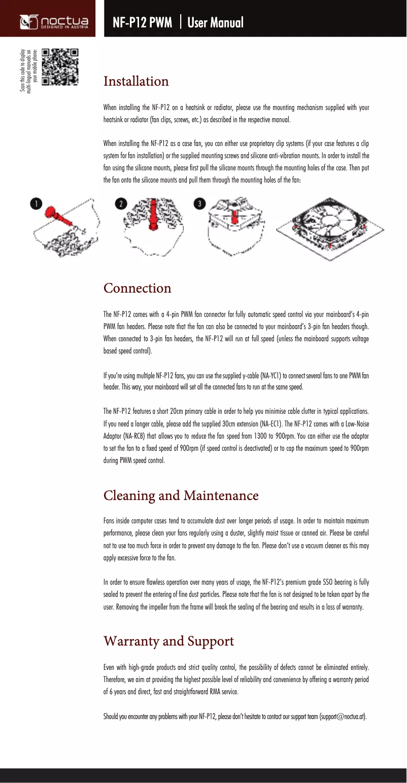 Imagen de la primera página del manual del dispositivo NF-P12 PWM