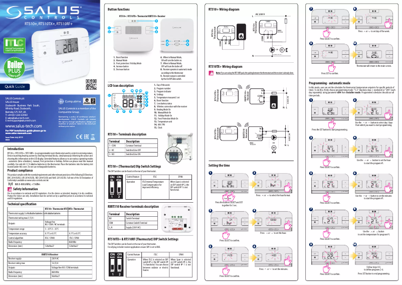 Imagen de la primera página del manual del dispositivo RT510+