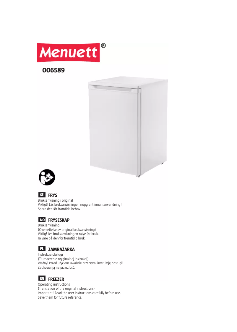 Página 1 del manual Manual de usuario Menuett 006-589