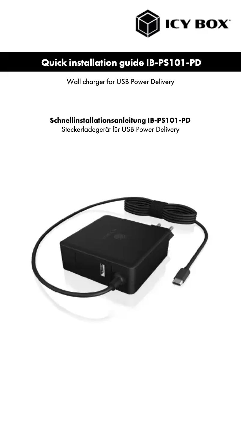 Page 1 de la notice Manuel utilisateur Icy Box IB-PS101-PD