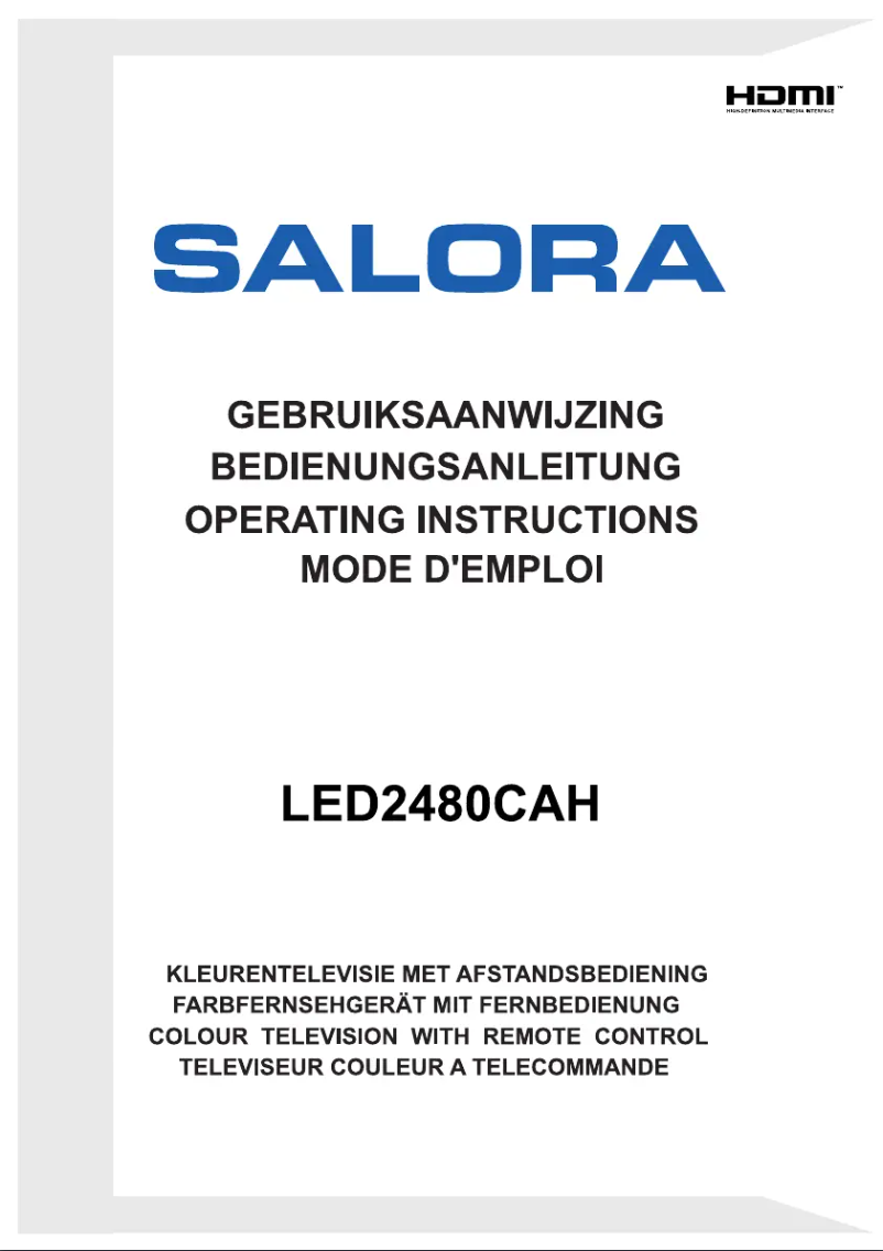 Page n°1 - Manuel utilisateur Salora LED2480CAH