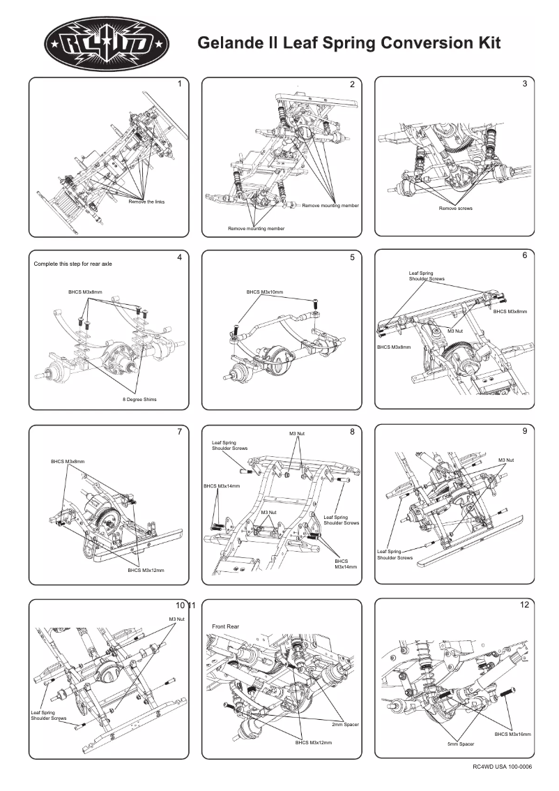 Page 1 de la notice Manuel utilisateur RC4WD Z-C0052