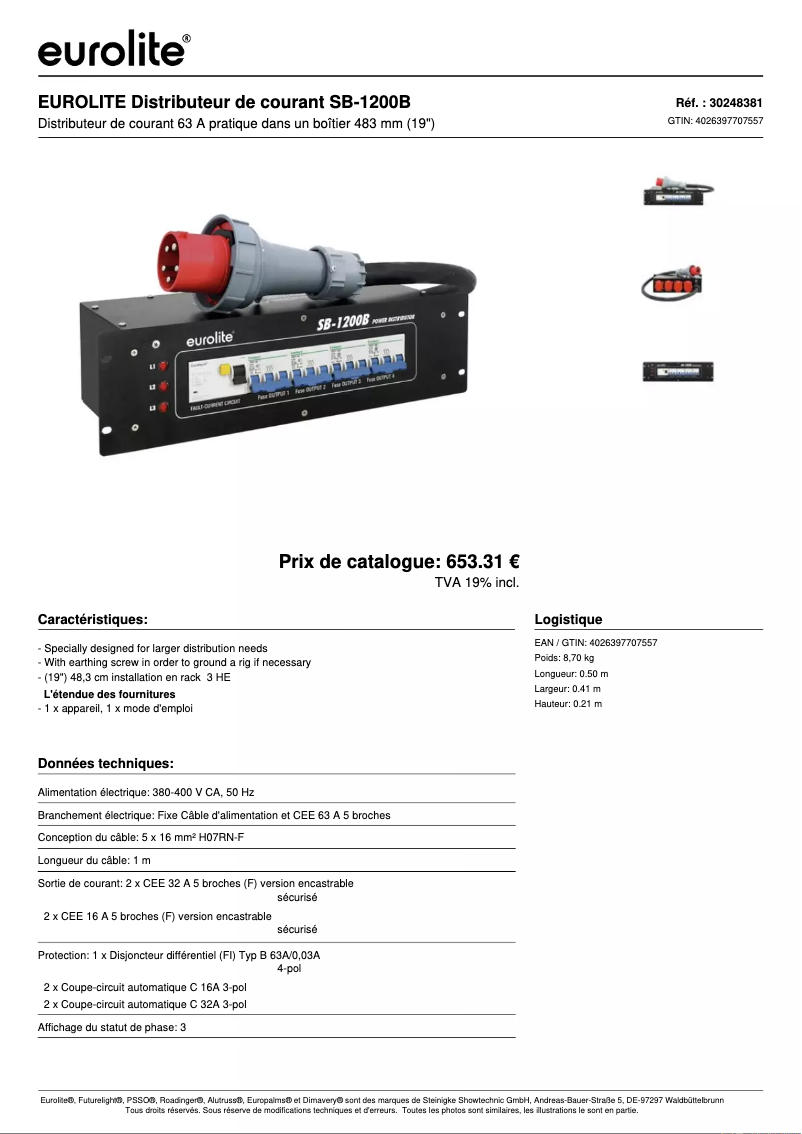 Image de la première page du manuel de l'appareil SB-1200B