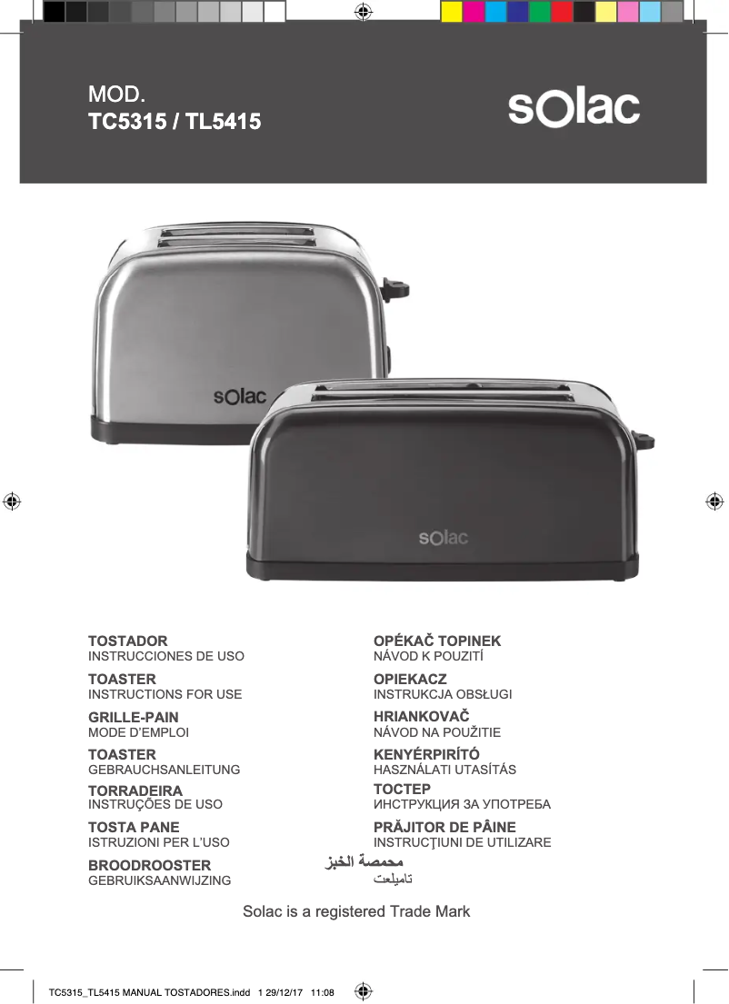 Image de la première page du manuel de l'appareil TL5415