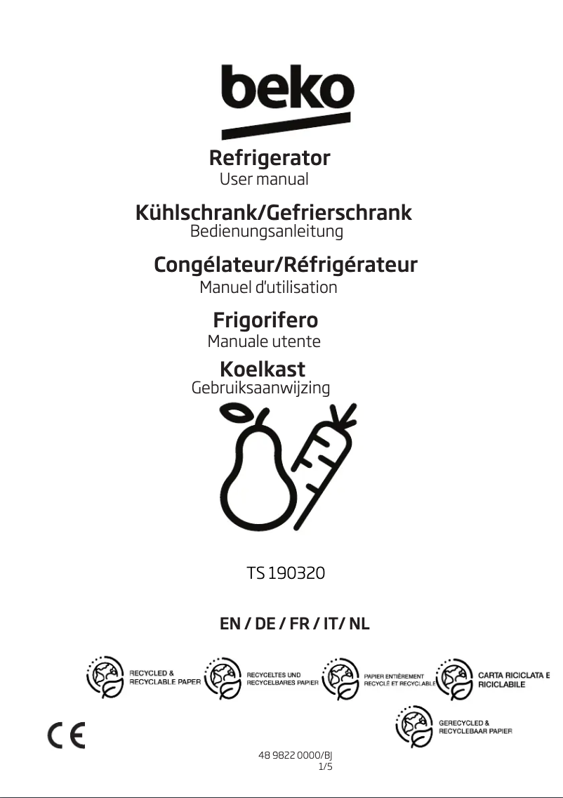 Image de la première page du manuel de l'appareil TS 190320
