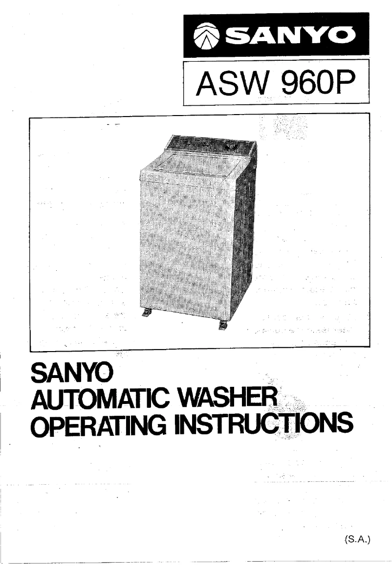 Page n°1 - Manuel utilisateur Sanyo ASW-960P