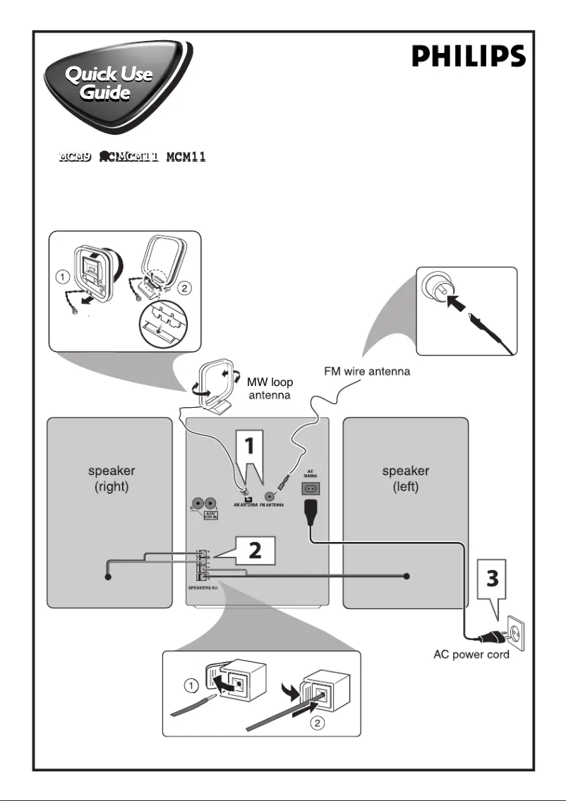 Página 1 del manual Guía de inicio rápido Philips MCM11