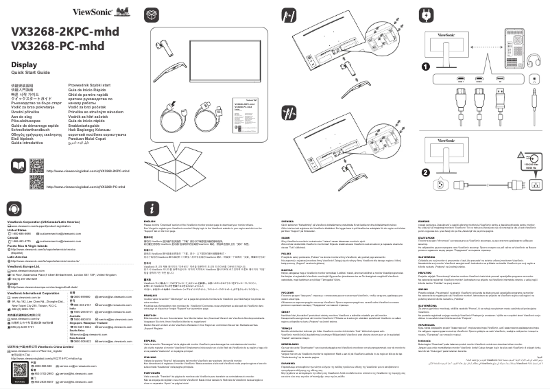 Page 1 de la notice Guide de démarrage rapide Viewsonic VX Series VX3268-2KPC-MHD