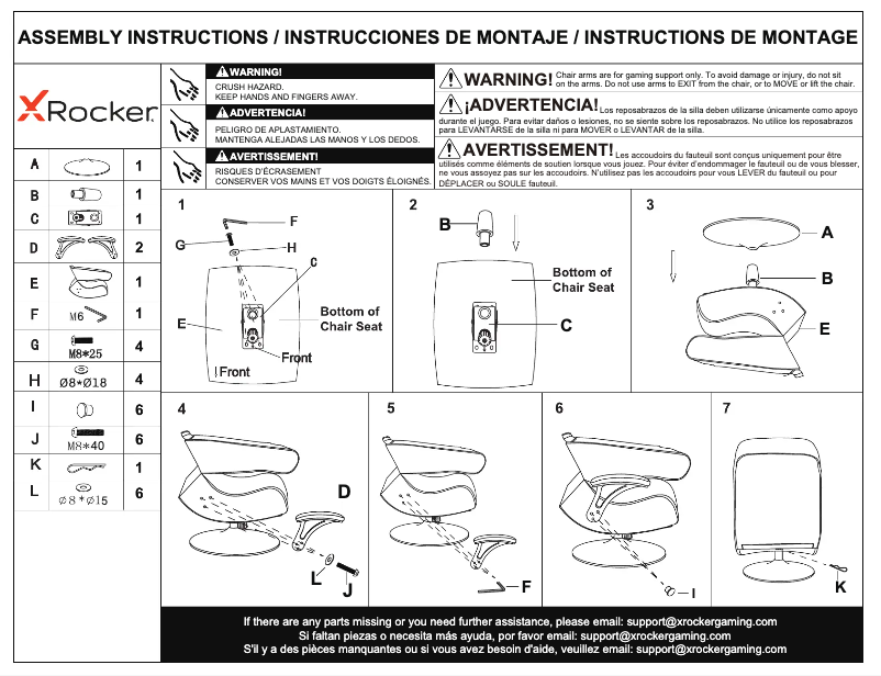 Página 1 del manual Manual de usuario X Rocker Falcon 2.1