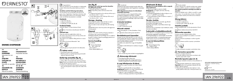 Page 1 de la notice Manuel utilisateur Ernesto IAN 296922