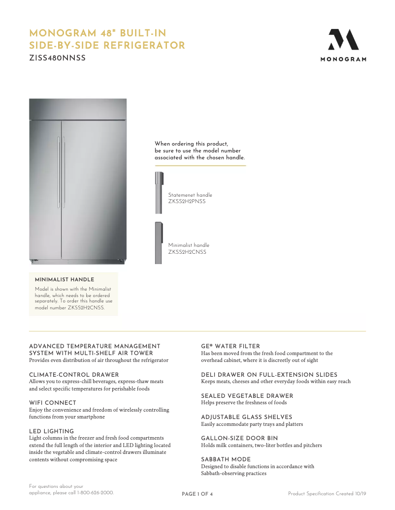 Image de la première page du manuel de l'appareil ZISS480NNSS