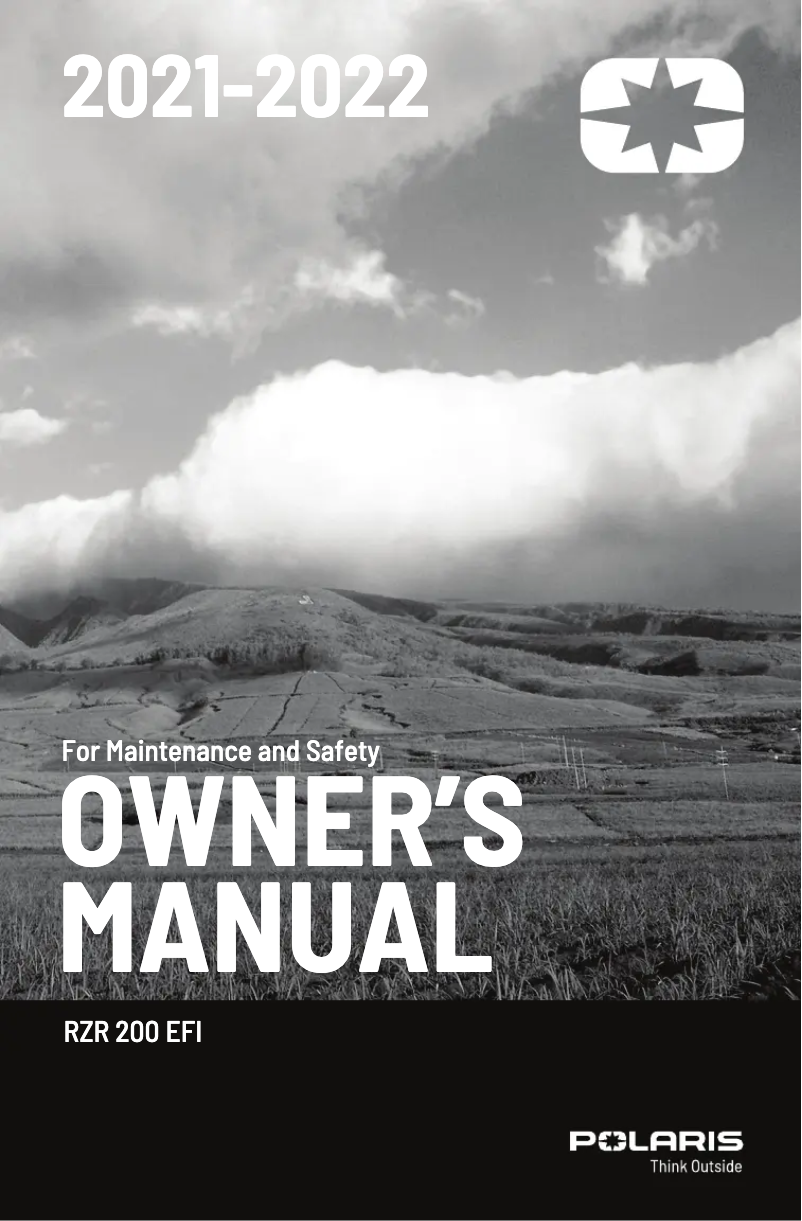 First page image of the manual for RZR 200 EFI (2021)