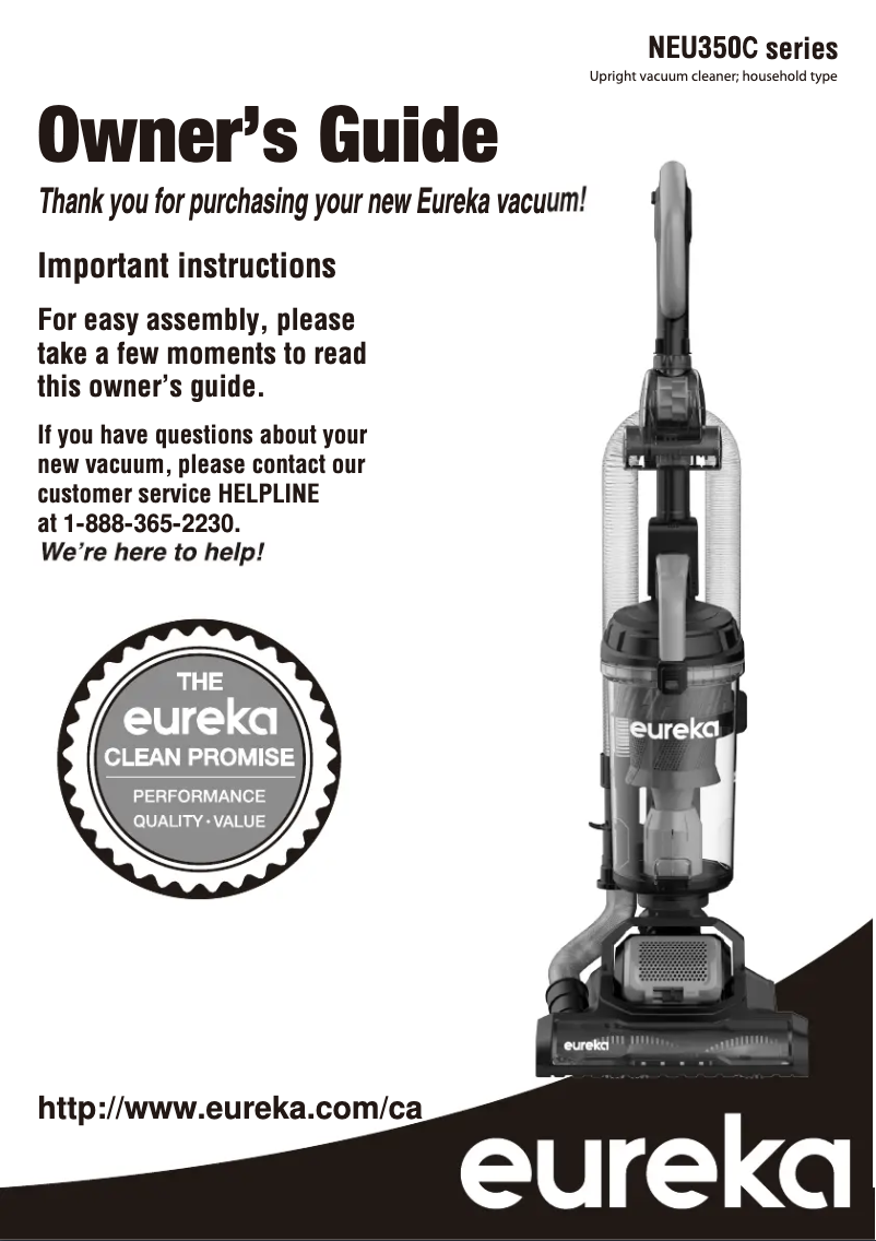 Page n°1 - Manuel utilisateur Eureka MaxSwivel NEU350C