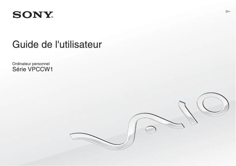 Page n°1 - Manuel utilisateur Sony Vaio VPCCW1S1E