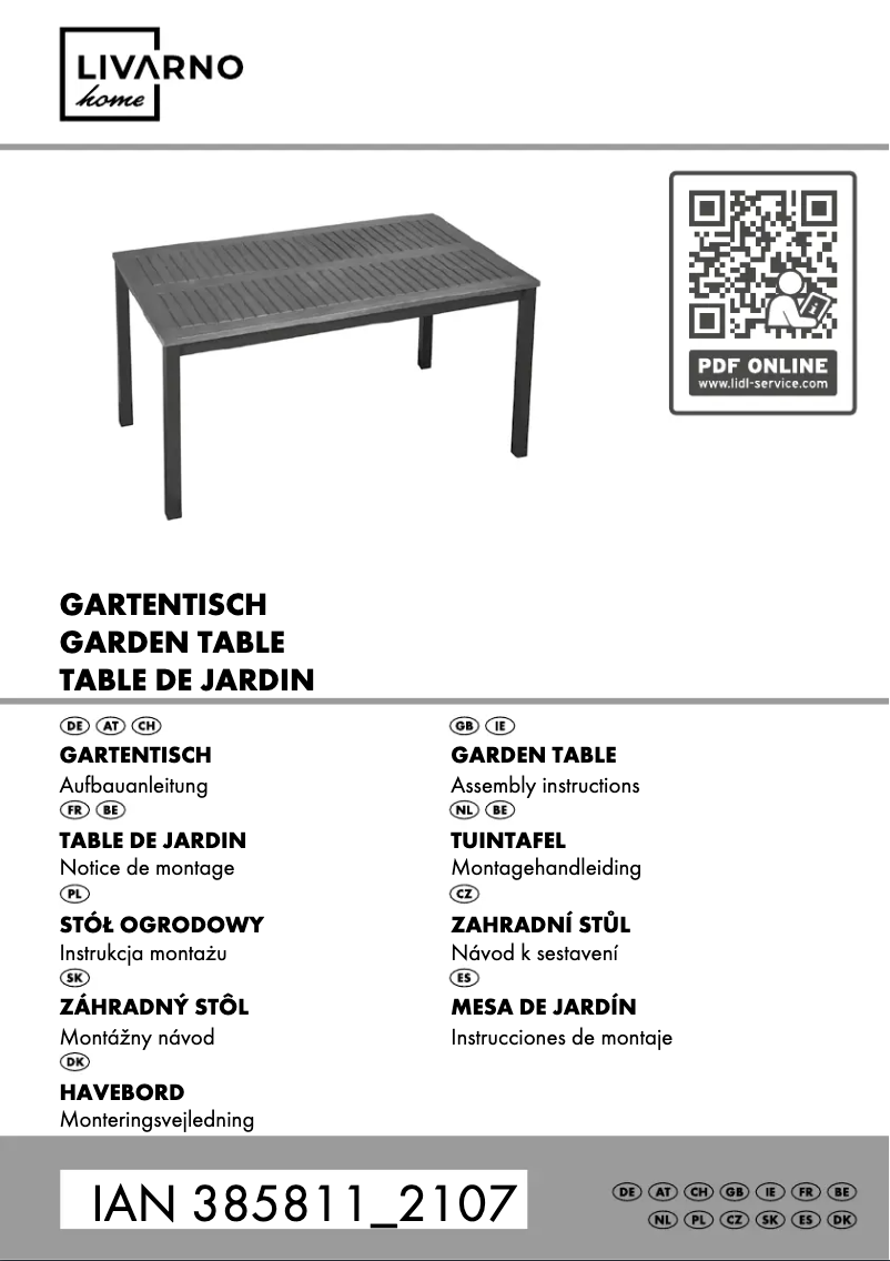 Page 1 de la notice Manuel utilisateur Livarno Lux IAN 385811