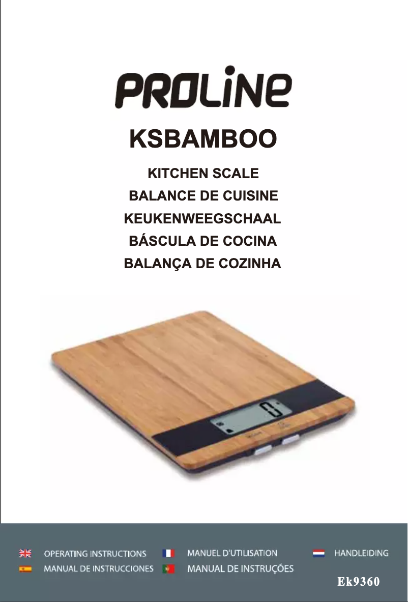Page n°1 - Manuel utilisateur Proline KSBAMBOO