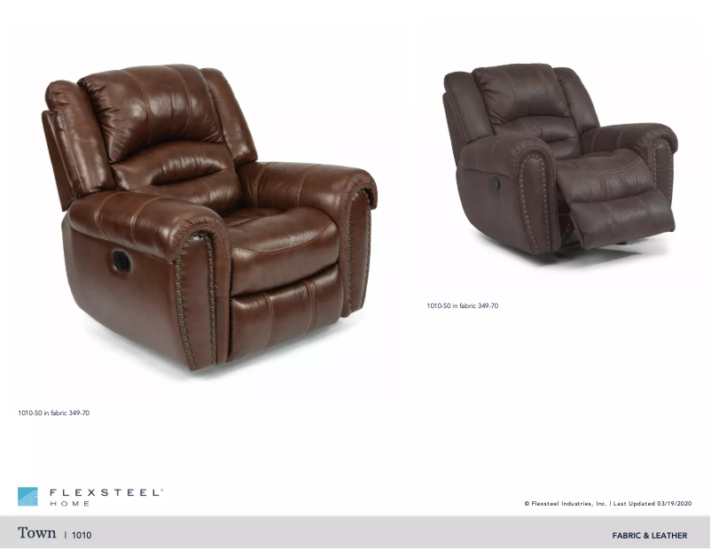 Page n°1 - Manuel utilisateur Flexsteel Town 1010-50