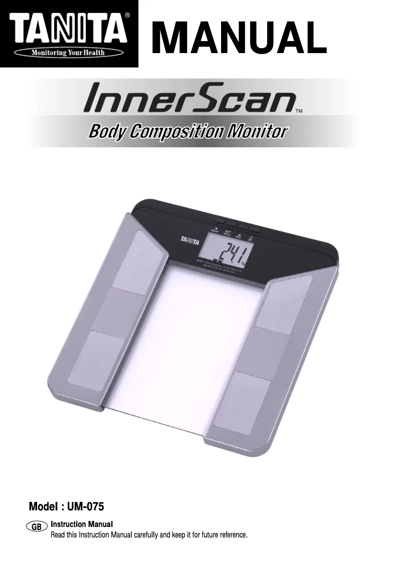 Page 1 de la notice Manuel utilisateur Tanita InnerScan UM-075