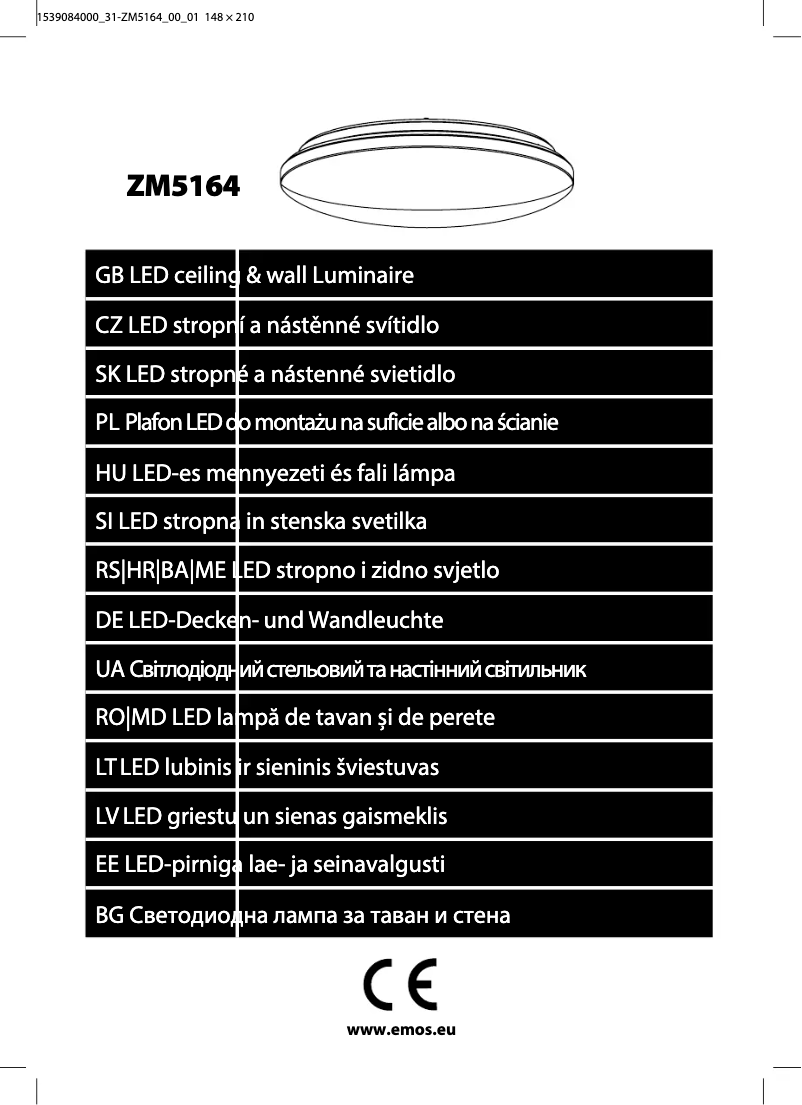 Page 1 de la notice Manuel utilisateur Emos ZM5164