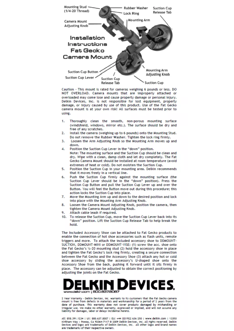 Page n°1 - Manuel utilisateur Fat Gecko Camera Mount
