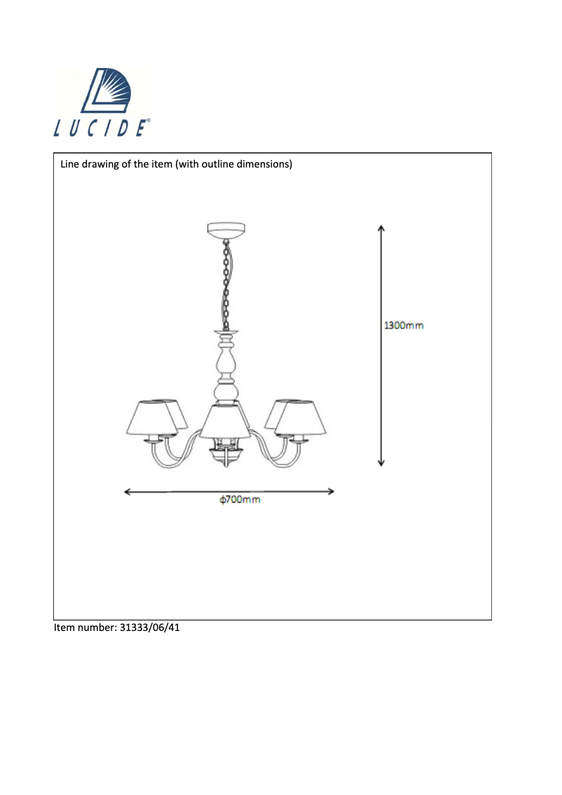 Page 1 de la notice Manuel utilisateur Lucide Campagne 31333/06/41