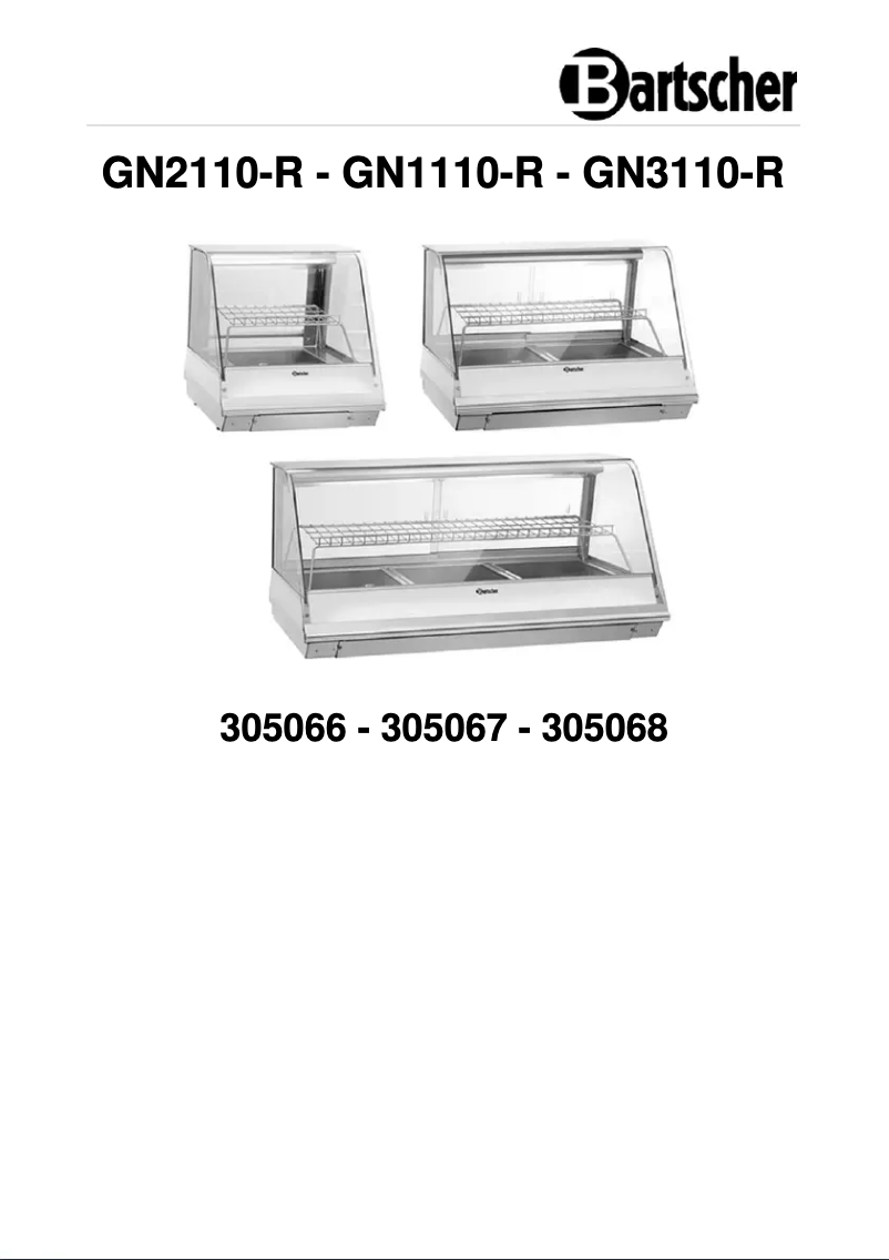 Page 1 de la notice Manuel utilisateur Bartscher GN2110-R