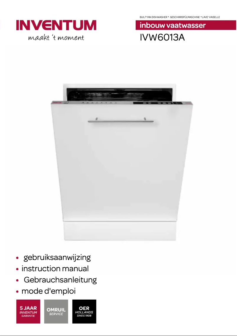 Page n°1 - Manuel utilisateur Inventum IVW6013A