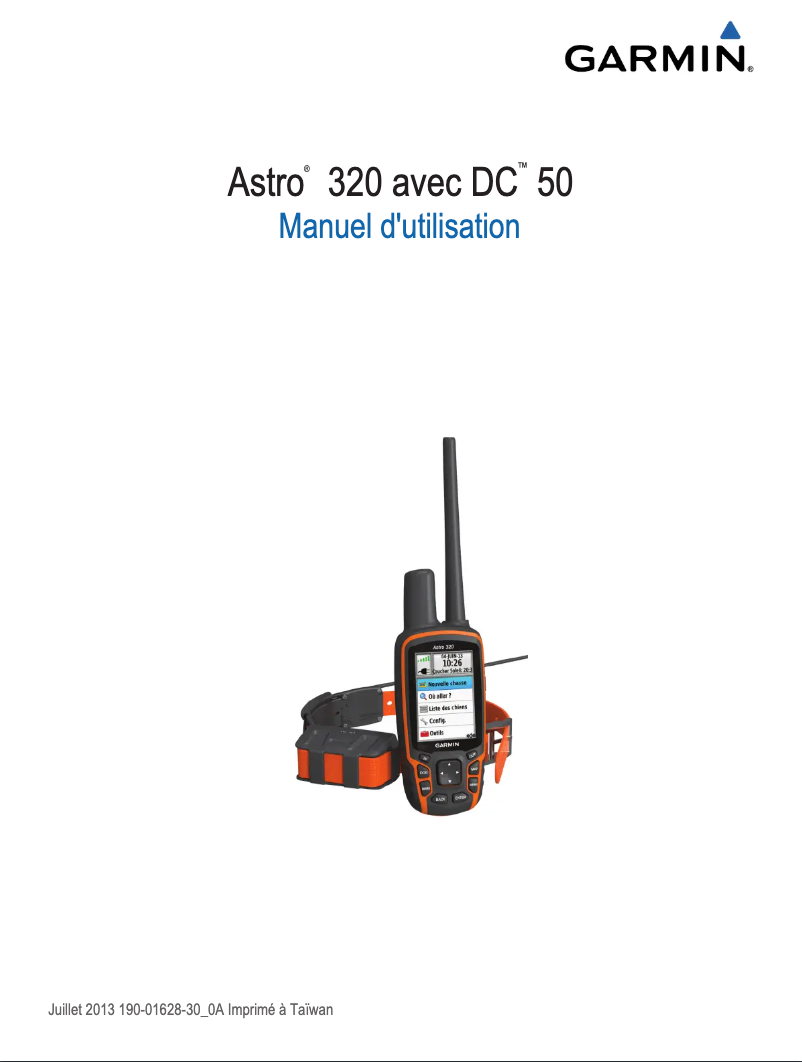 Page n°1 - Manuel utilisateur Garmin Astro320 - DC50