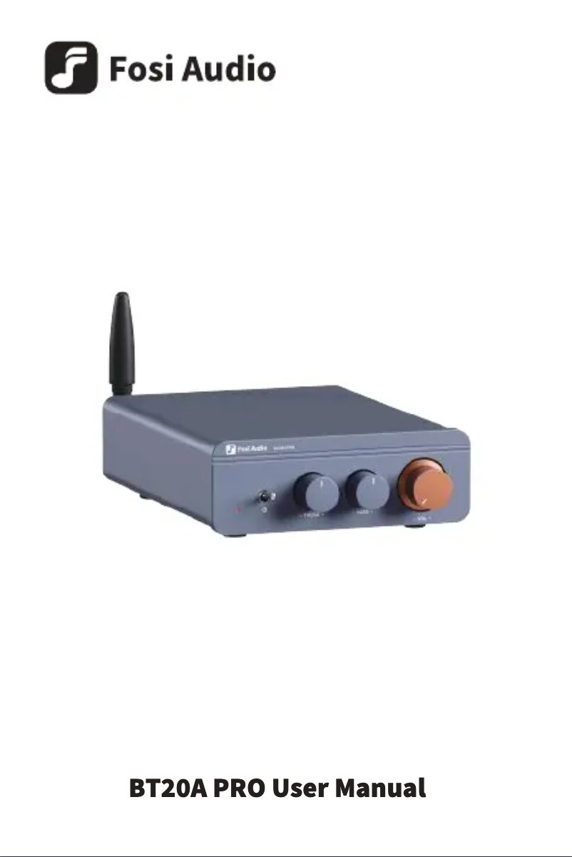 Page n°1 - Manuel utilisateur Fosi Audio BT20A Pro