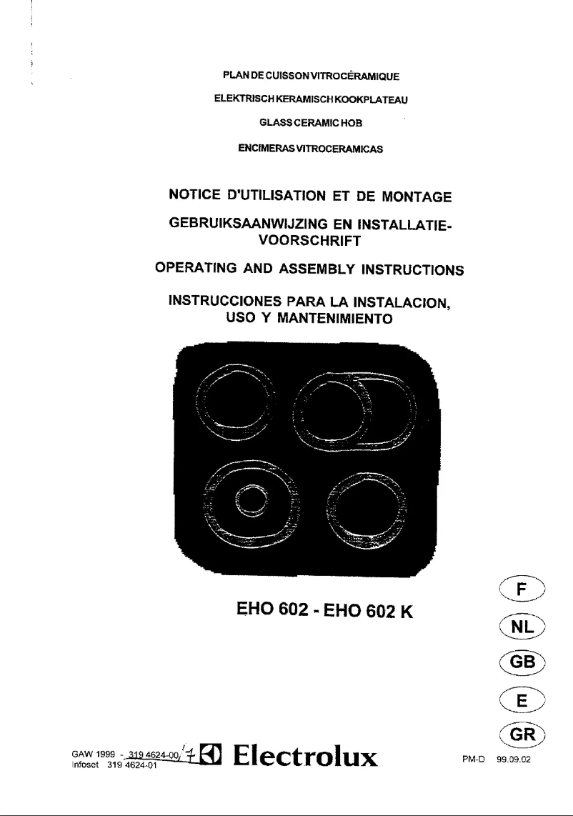 Image de la première page du manuel de l'appareil EHO602
