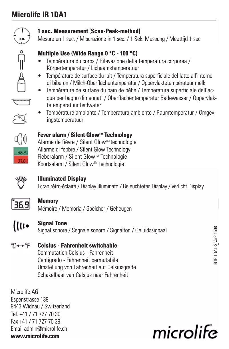 Image de la première page du manuel de l'appareil IR 1DA1