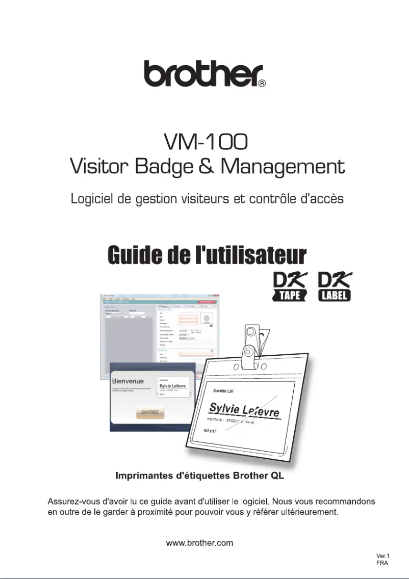 Page n°1 - Manuel utilisateur Brother VM-100
