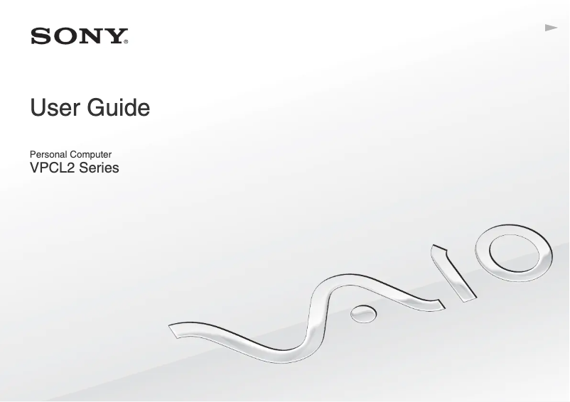 Page n°1 - Manuel utilisateur Sony Vaio VPCL214FX