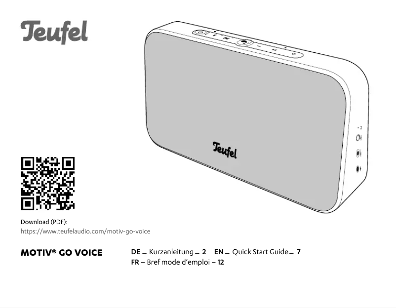 Image de la première page du manuel de l'appareil Motiv Go Voice