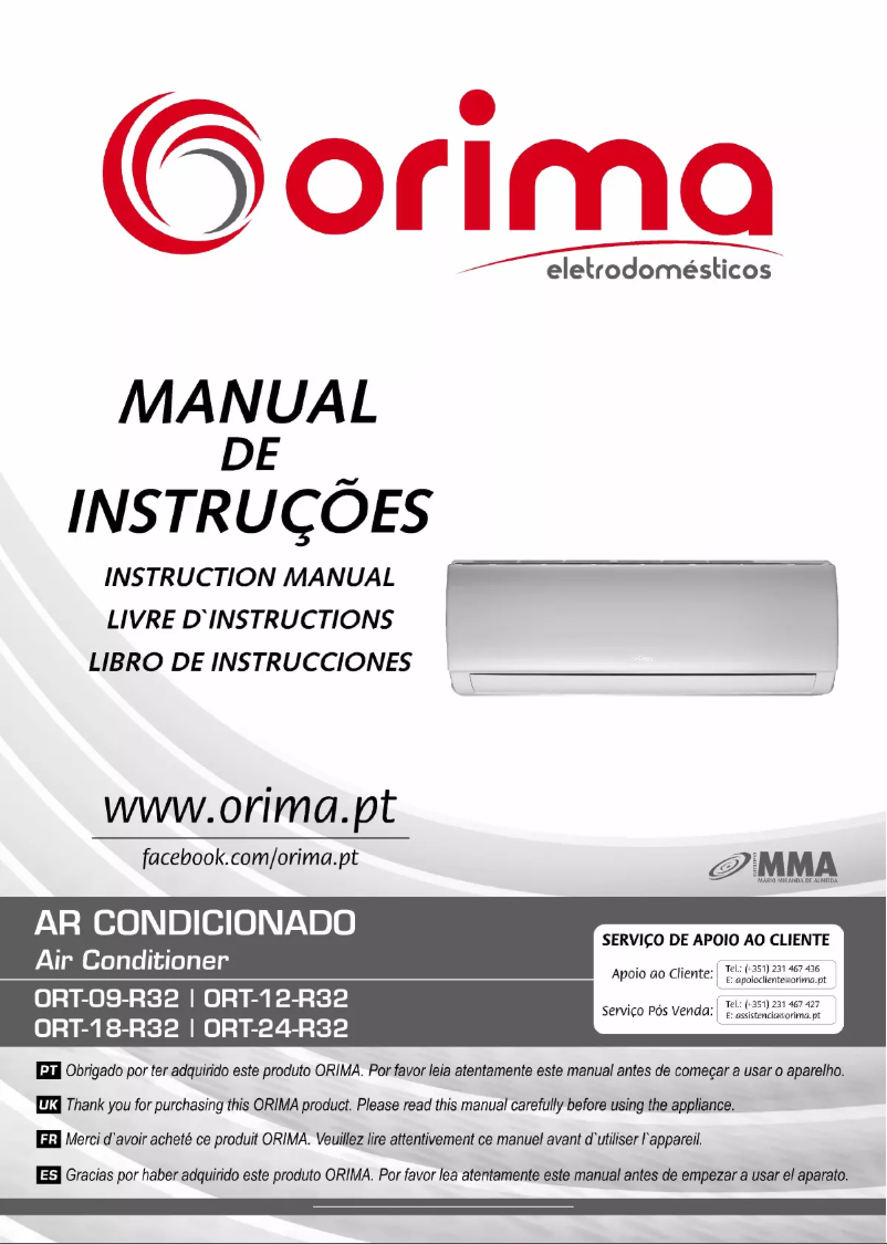 Page n°1 - Manuel utilisateur Orima ORT-12-R32