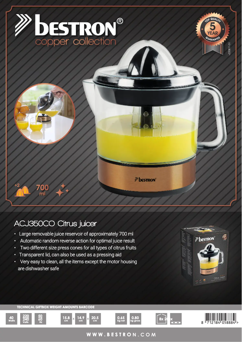 Imagen de la primera página del manual del dispositivo ACJ350CO