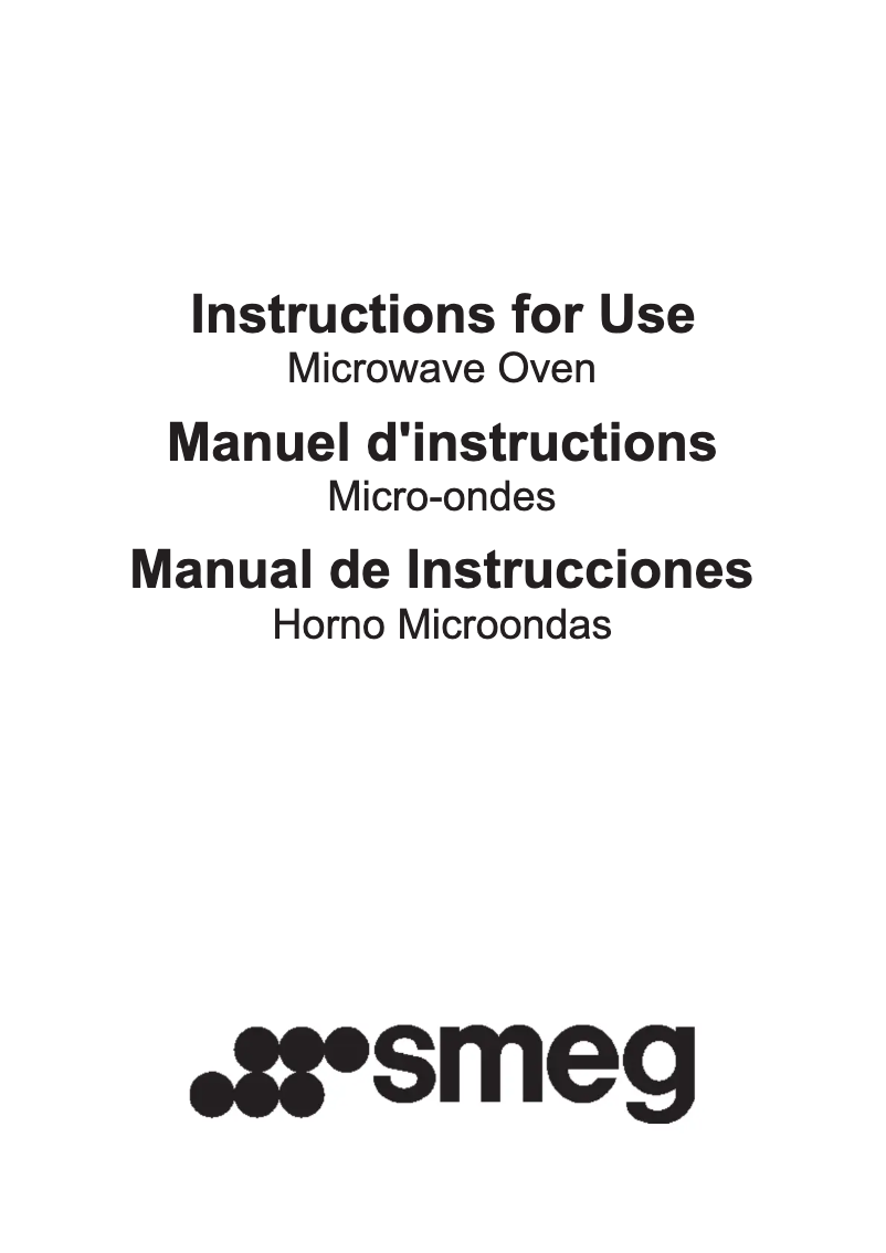 Page n°1 - Manuel utilisateur Smeg SFU4300MX