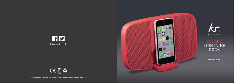 Page 1 de la notice Manuel utilisateur KitSound Escape