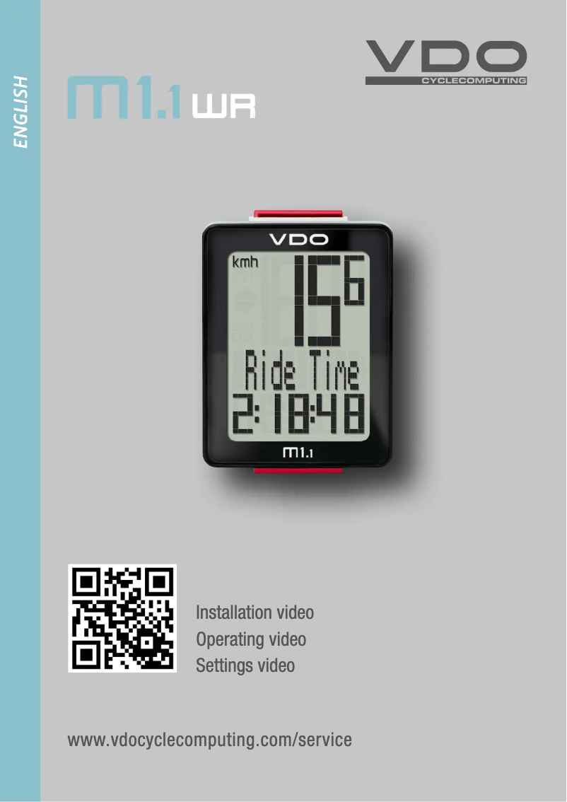 Image de la première page du manuel de l'appareil M1.1 WR