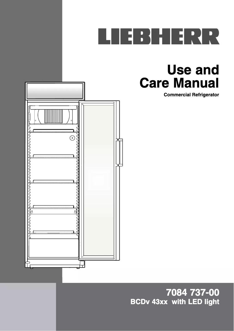 Page n°1 - Manuel utilisateur Liebherr BCDv 4313