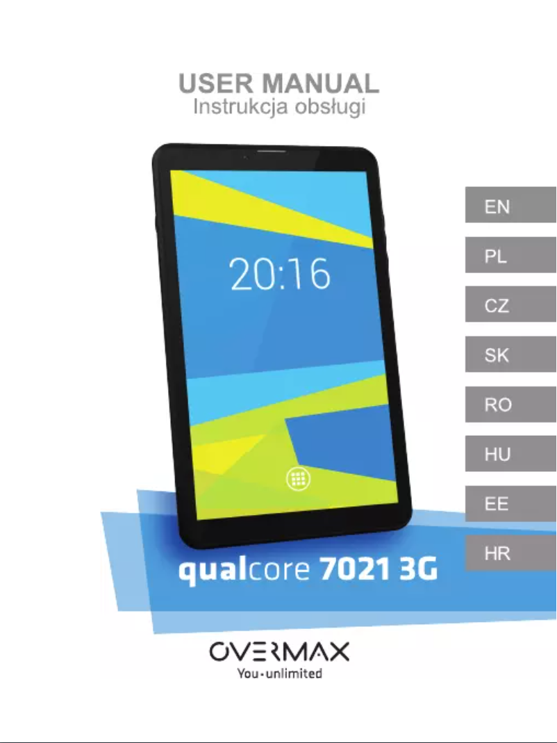 Page n°1 - Manuel utilisateur Overmax Qualcore 7021