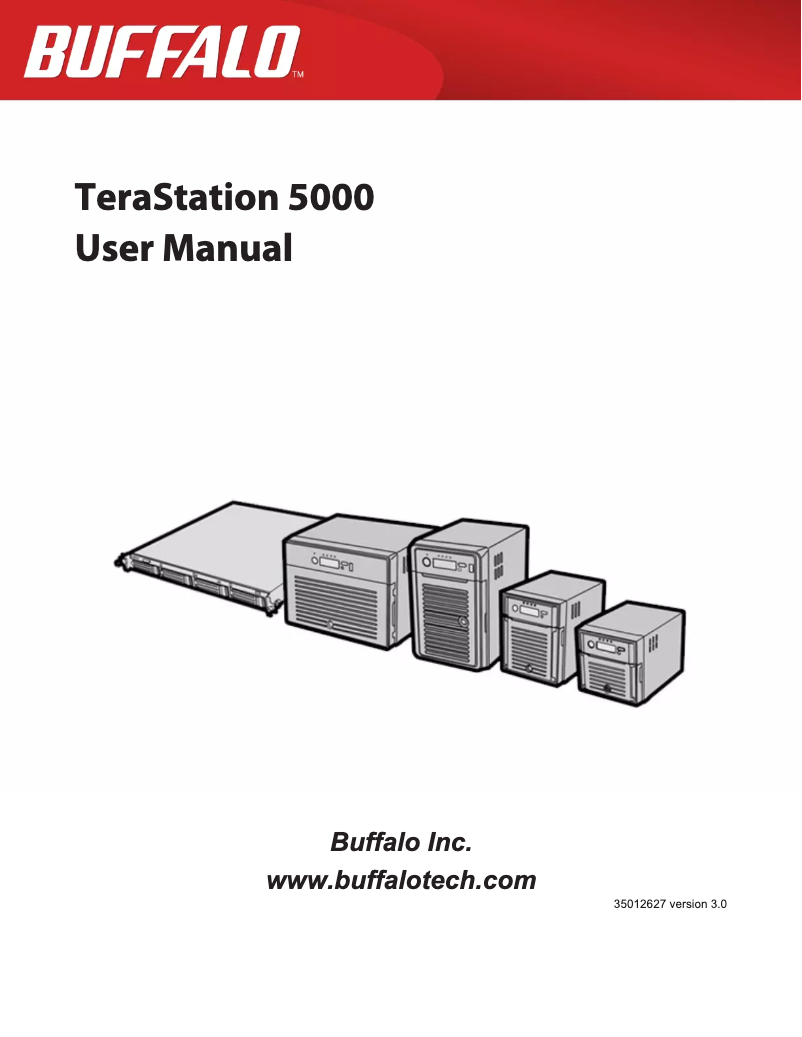 Image de la première page du manuel de l'appareil TeraStation TS5800D