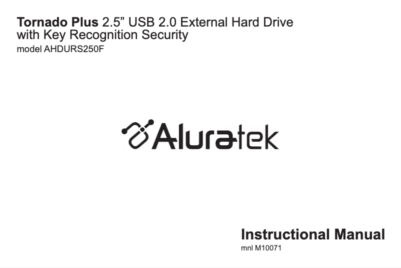 Page n°1 - Manuel utilisateur Aluratek Tornado plus