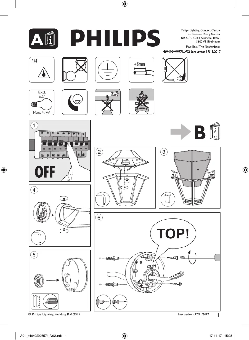 Page 1 de la notice Manuel utilisateur Philips myGarden Curassow