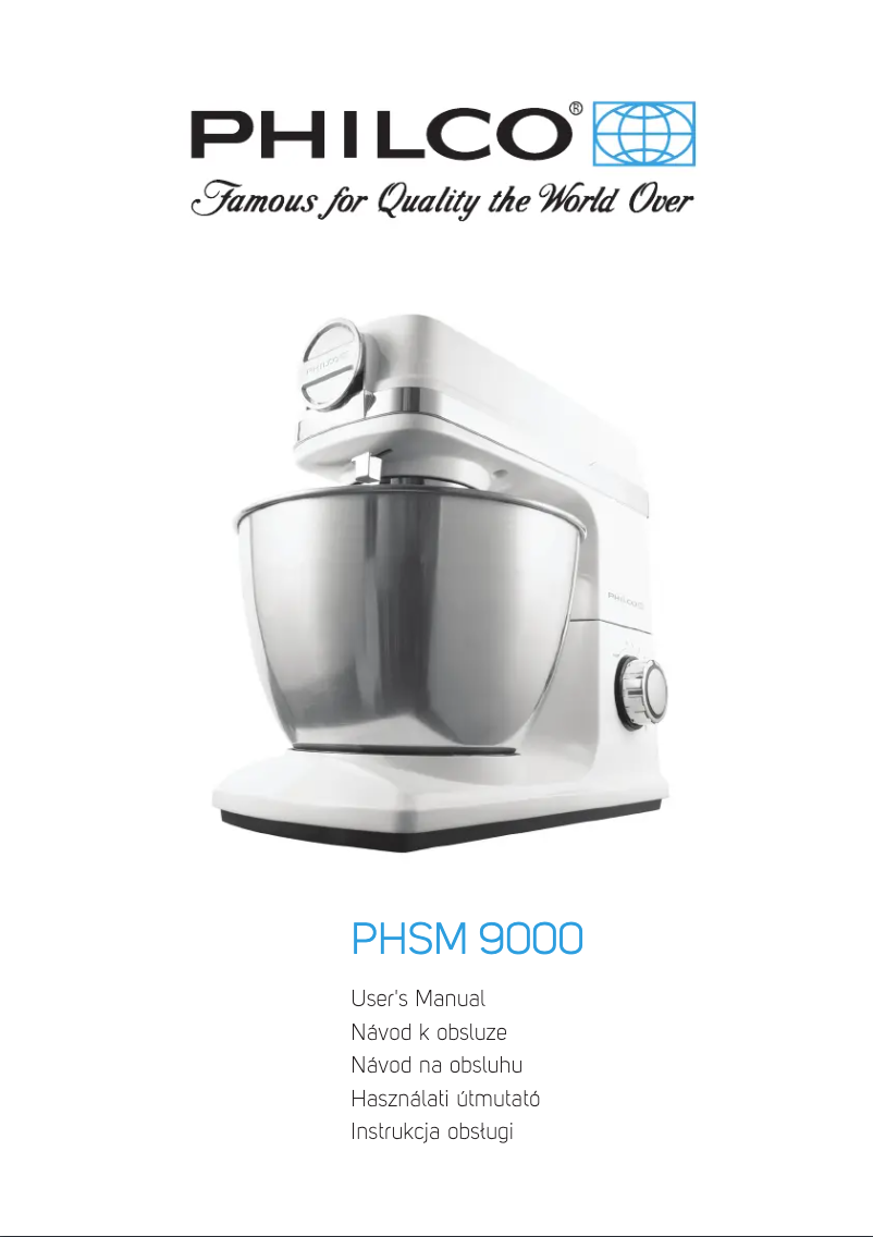Image de la première page du manuel de l'appareil PHSM 9000